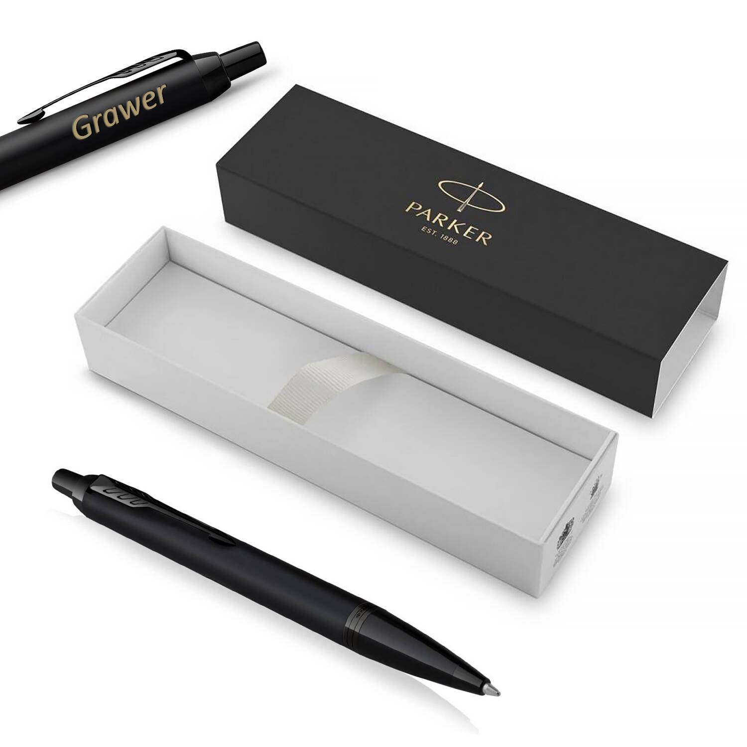Parker IM Achromatic Black Tušinukas su graviravimu