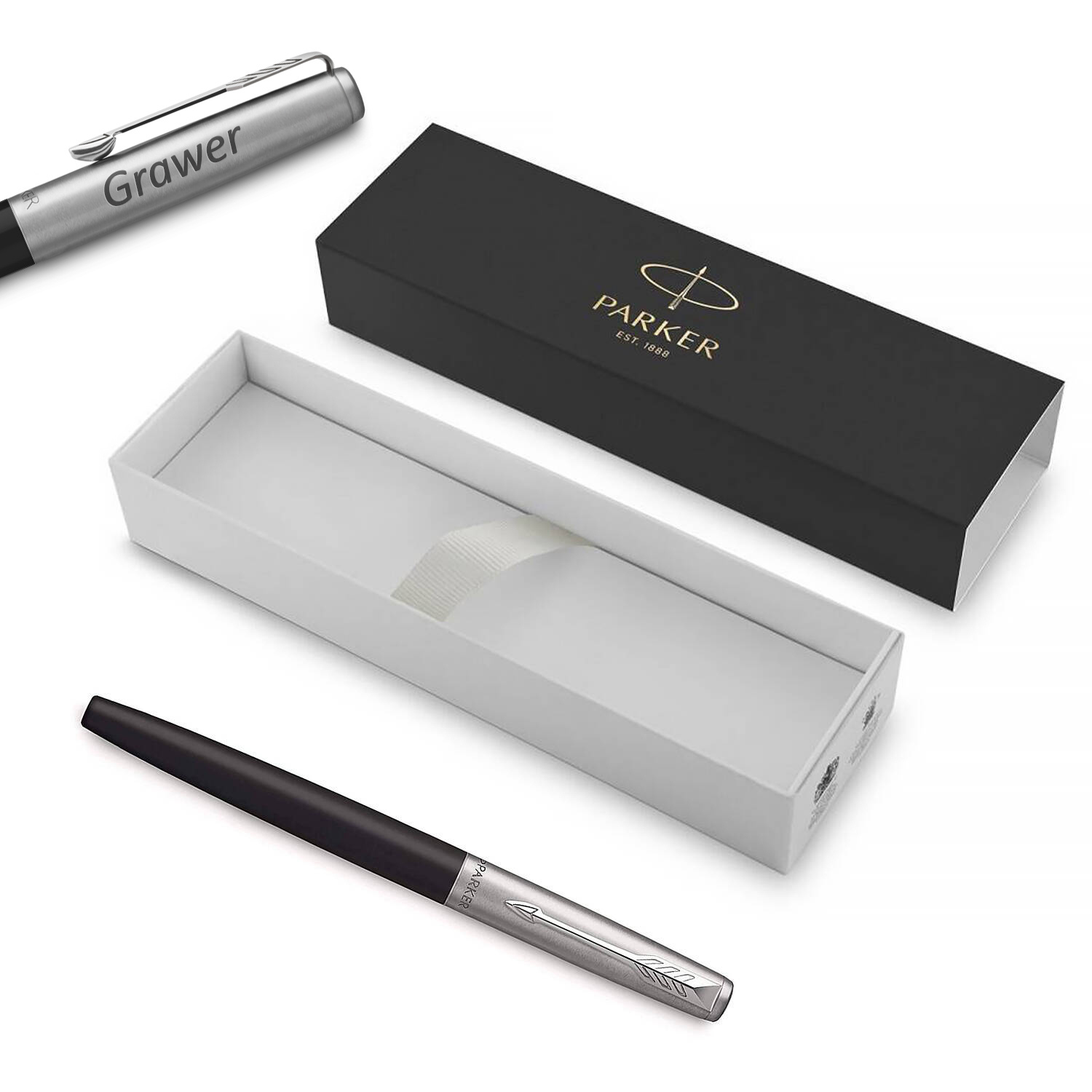 Parker Jotter Bond Street Black (M) Plunksnakotis su graviravimu
