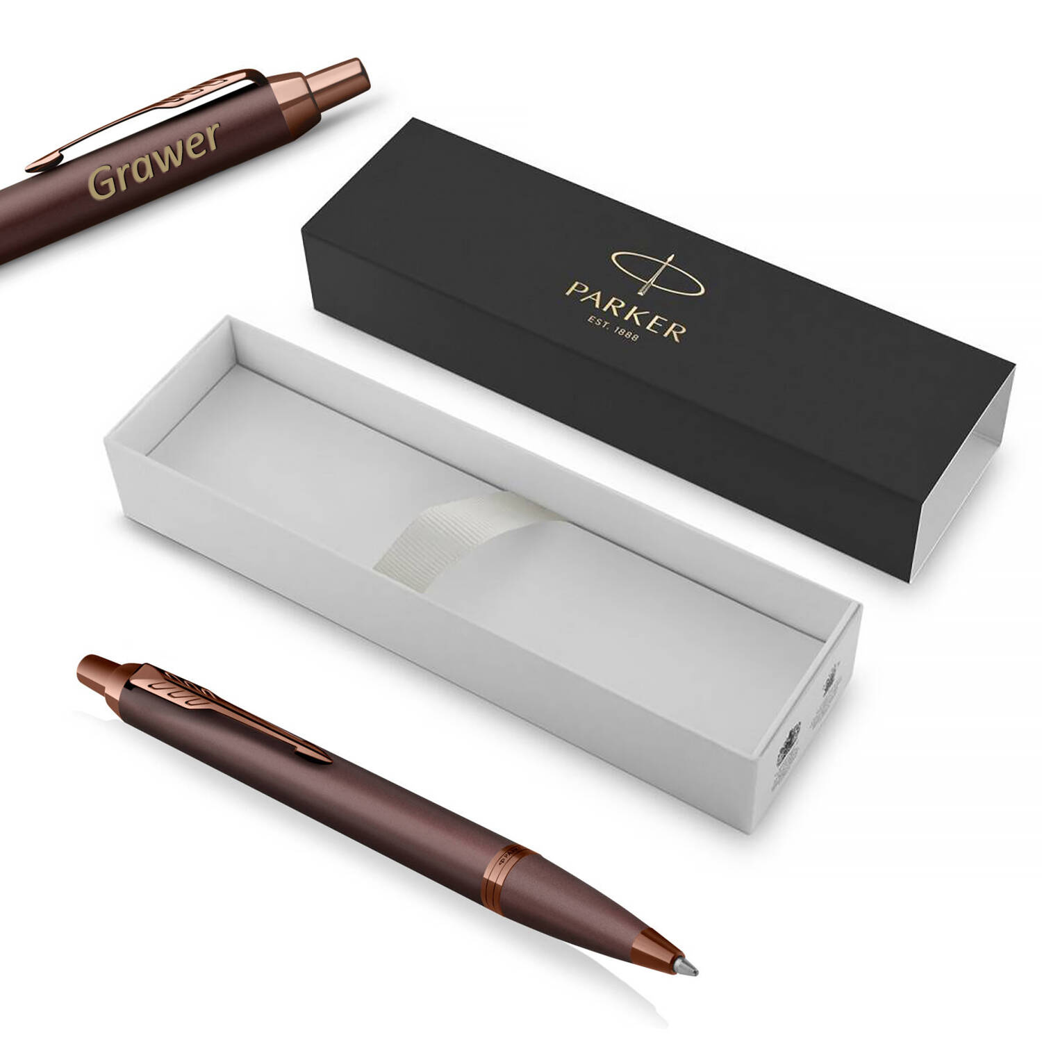 Parker IM Professionals Monochrome Burgundy Tušinukas su graviravimu