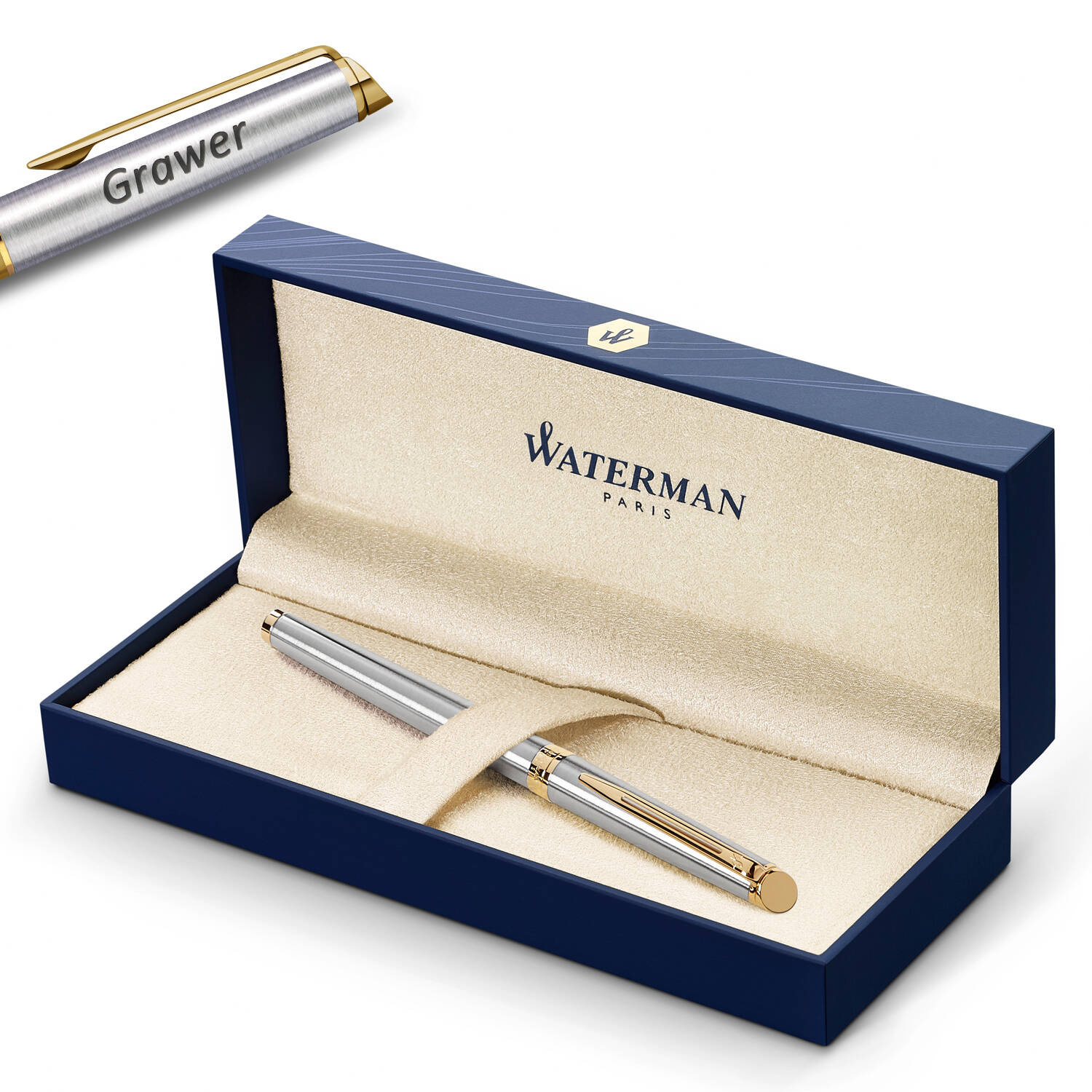 Waterman Hémisphère Steel GT Plunksnakotis su graviravimu