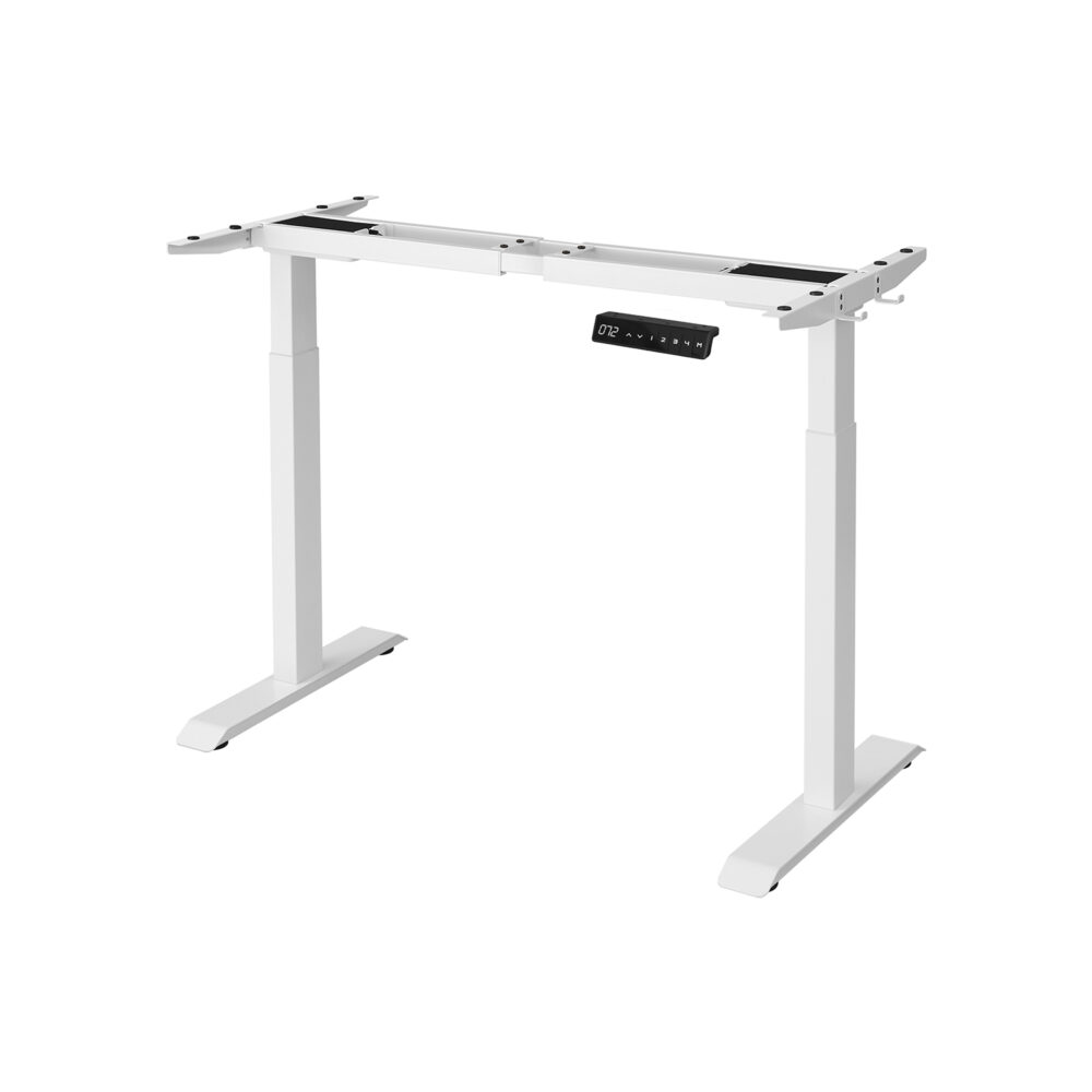 Elektrinio stalo rėmas | Dvigubas variklis | 120-200 x 60-80 cm | 120 kg | Balta