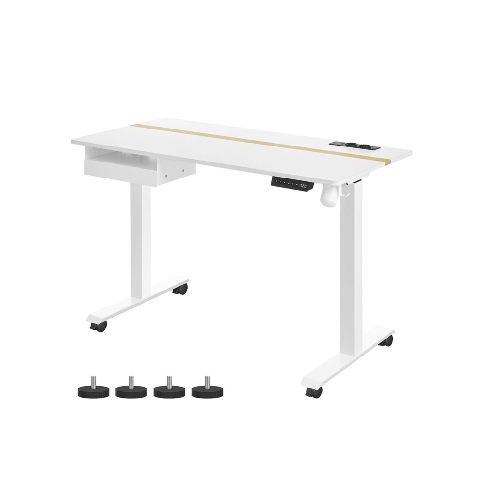 Modernus elektrinis stovimas stalas | 60 x 120 cm | 80 kg | Balta