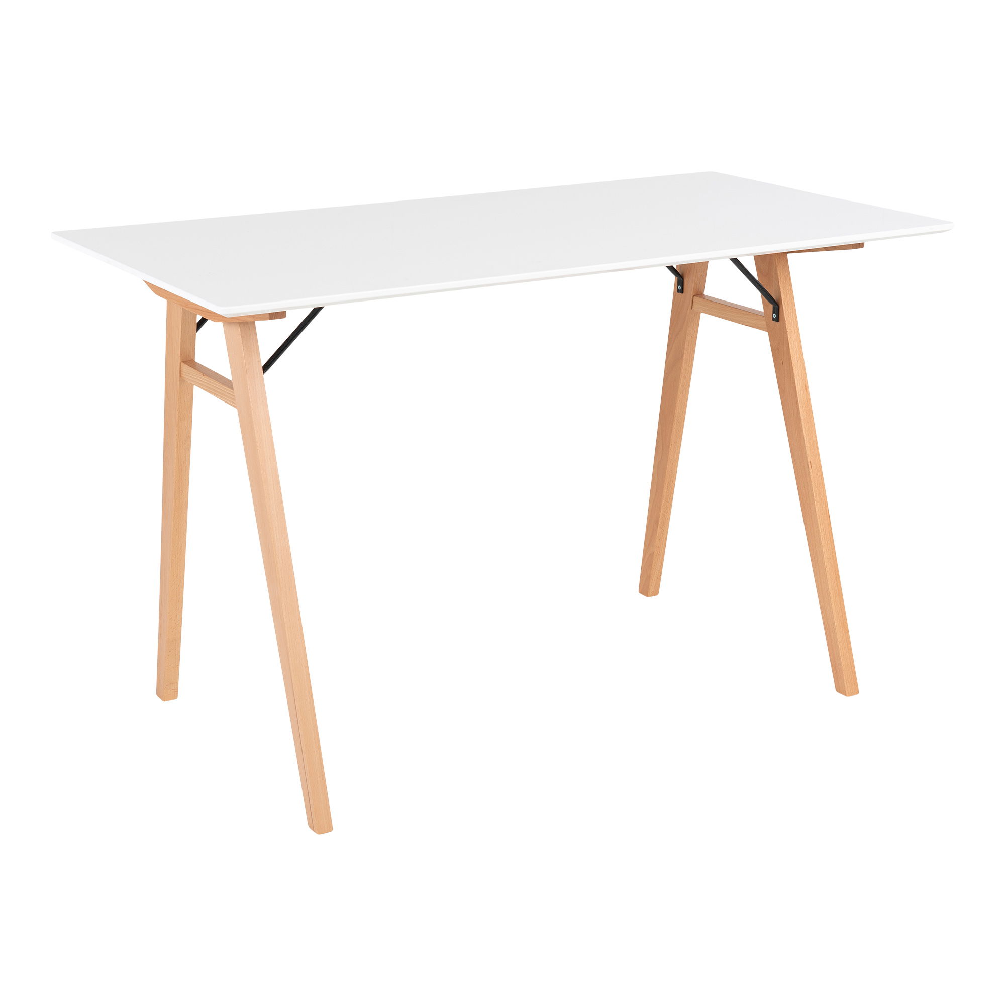 Skandinaviško stiliaus rašomasis stalas | 120 x 75 x 60 cm | Balta