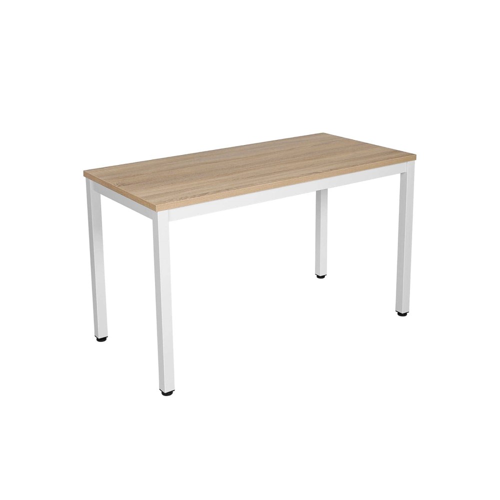 Modernus kompiuterio biuro stalas medžio spalvos stalviršiu 60 x 120 cm