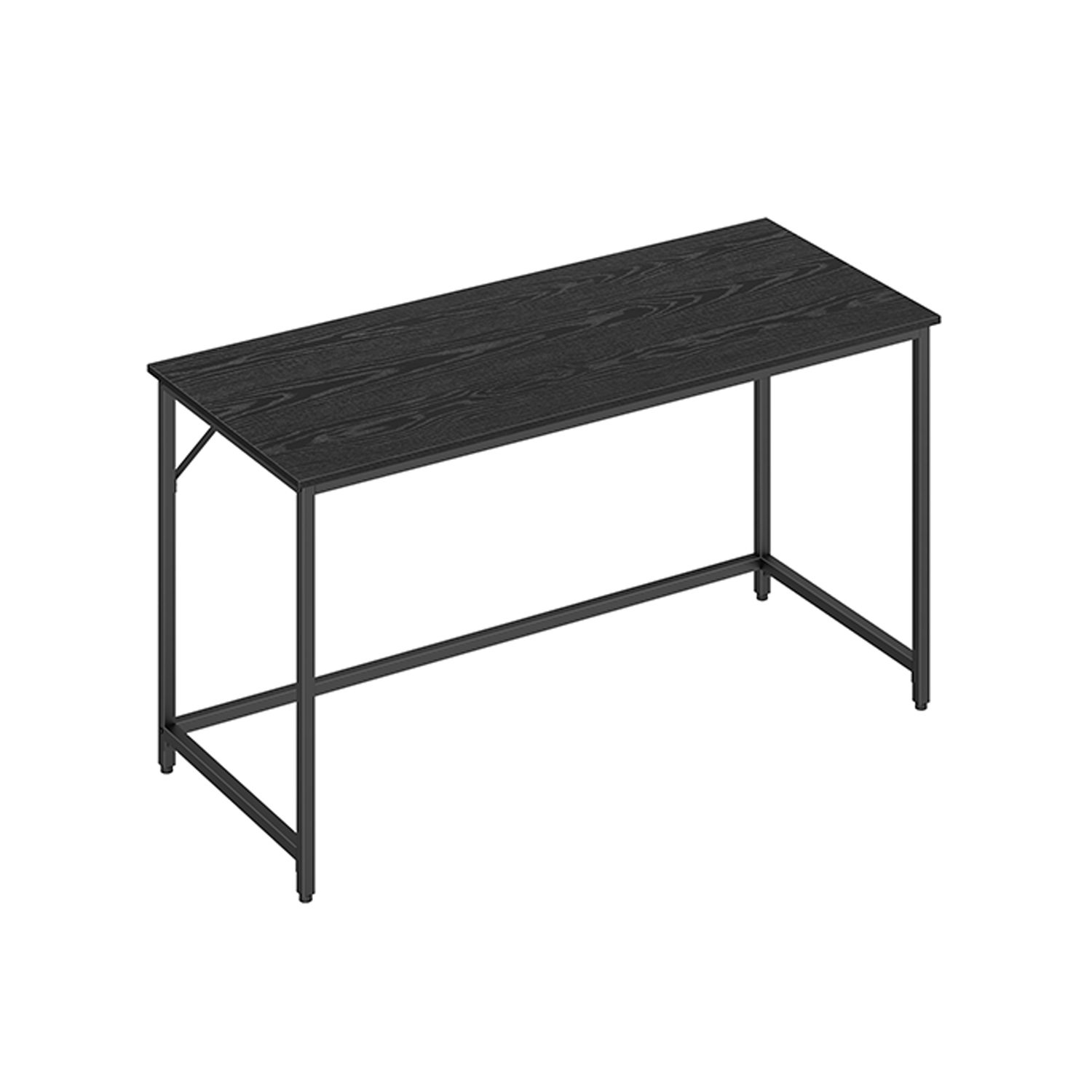 Industrinio stiliaus rašomasis stalas | 60 x 140 cm | Juoda