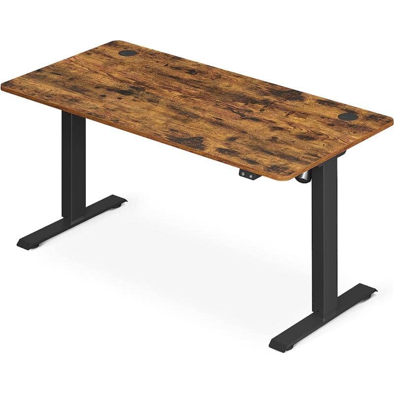 Elektrinis stovimas stalas reguliuojamas aukštis 140 x 70 x 73-114 cm Industrinis stilius