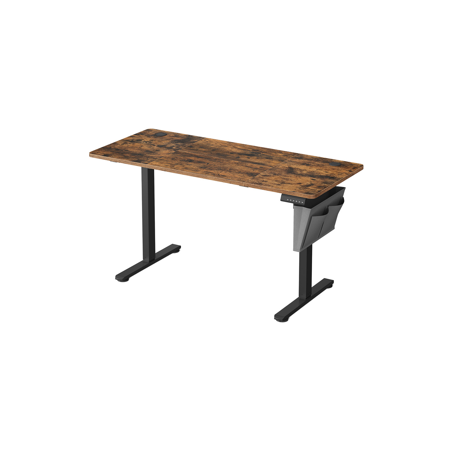 Reguliuojamo aukščio stalas elektrinis | 60 x 140 x (72-120) cm | Juoda, Ruda