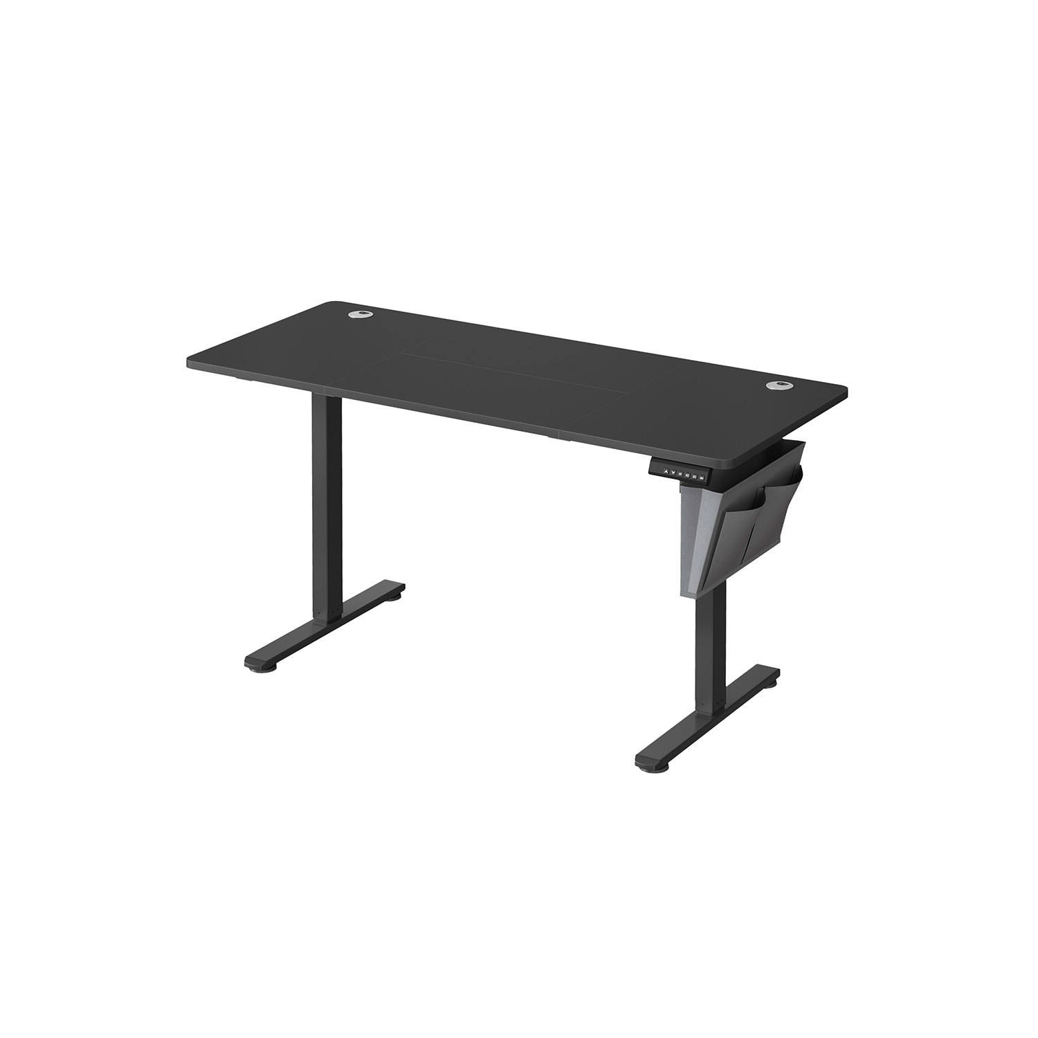 Reguliuojamo aukščio stalas elektrinis | 60 x 140 x (72-120) cm | Juoda