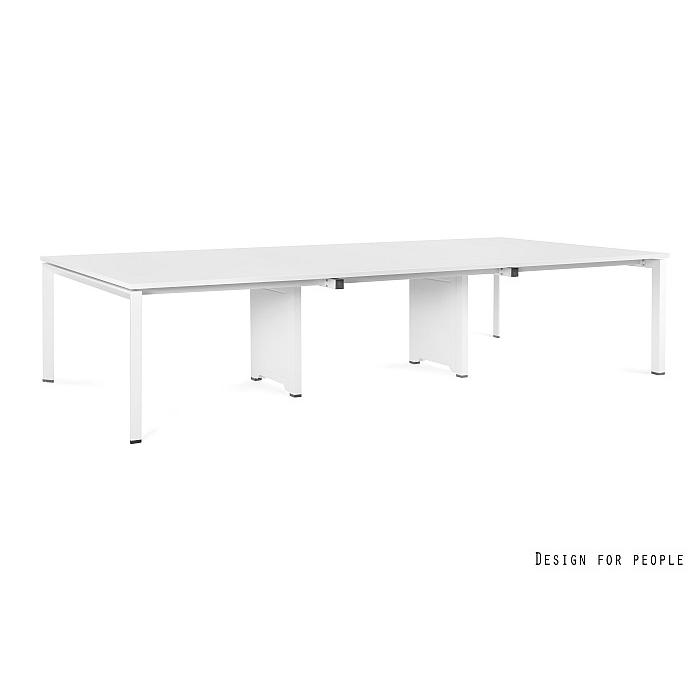 Biuro stalas | PASON - WORKSTATION 6 - WHITE - FRAME AND TOP - 360X140 CM