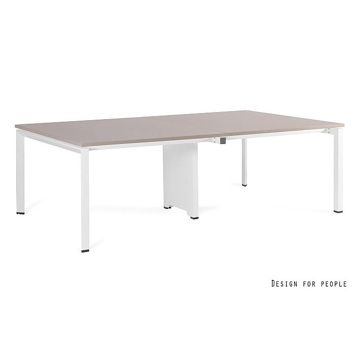 Biuro stalas | PASON - WORKSTATION 4 - WHITE - FRAME AND TOP - 240X140 CM