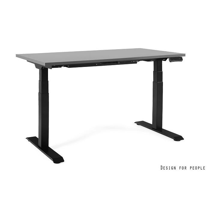 Elektrinis pakeliamas stalas biurui | GROW - BLACK - FRAME AND TOP - 140X70 CM