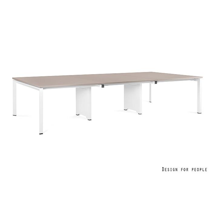 Biuro stalas | PASON - WORKSTATION 6 - WHITE - FRAME AND TOP - 360X140 CM