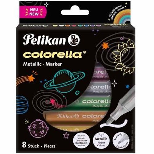 "Pelikan" pluoštiniai rašikliai Colorella Metallic 411/FB8