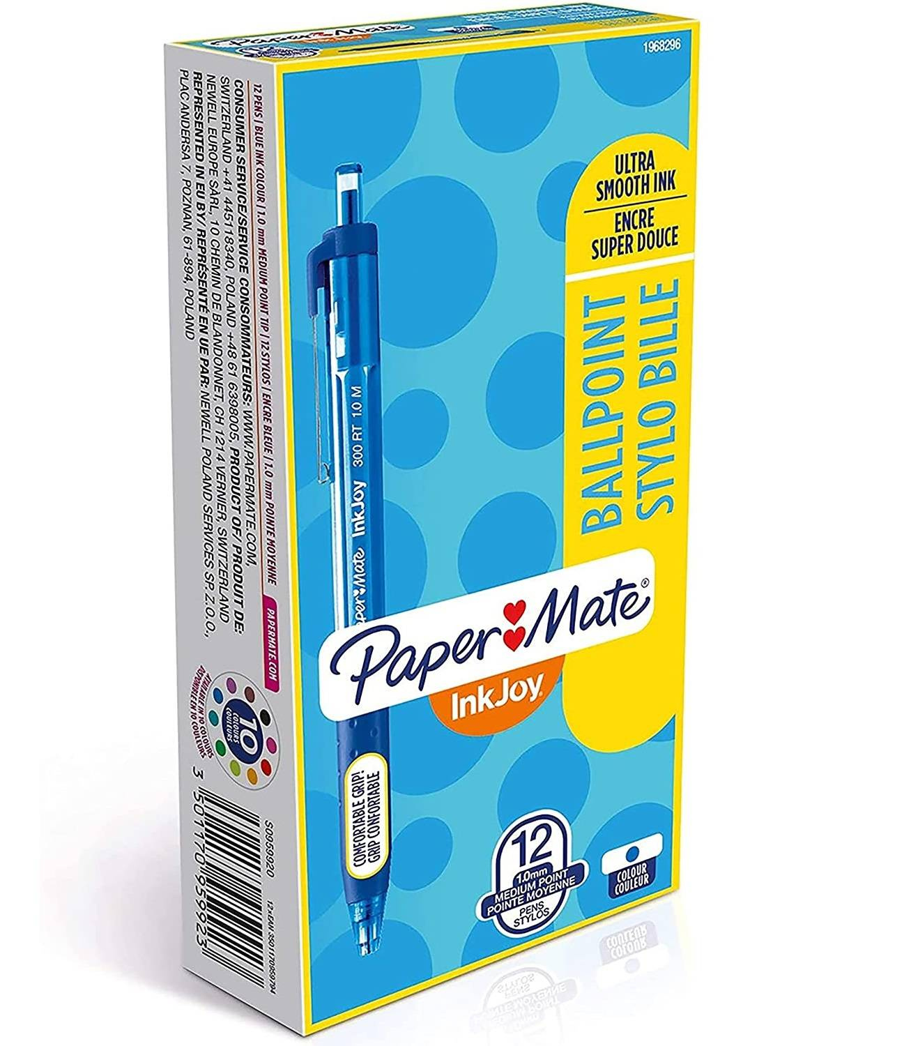 Paper Mate InkJoy 300RT Blue tušinukas 12 vnt - S0959920