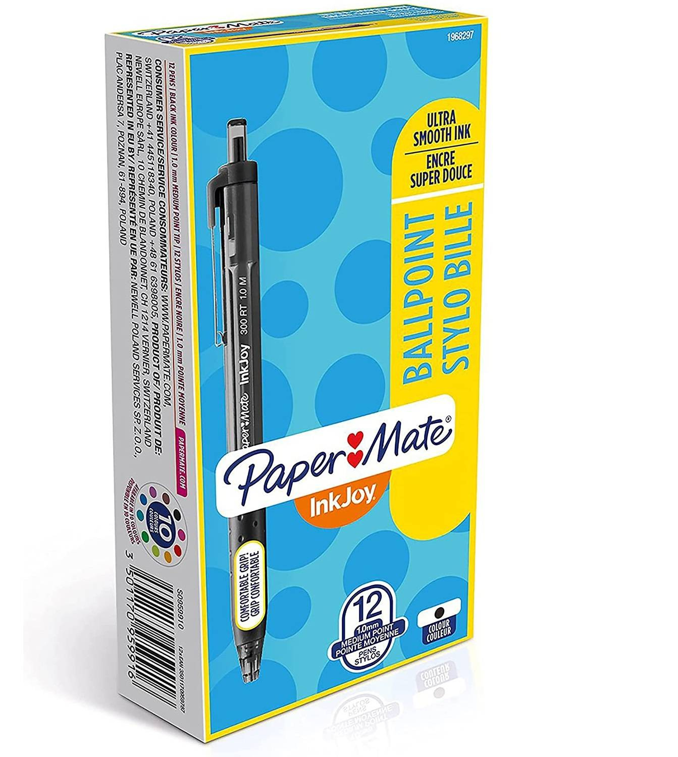 Paper Mate InkJoy 300RT Juodas tušinukas 12 vnt - S0959910