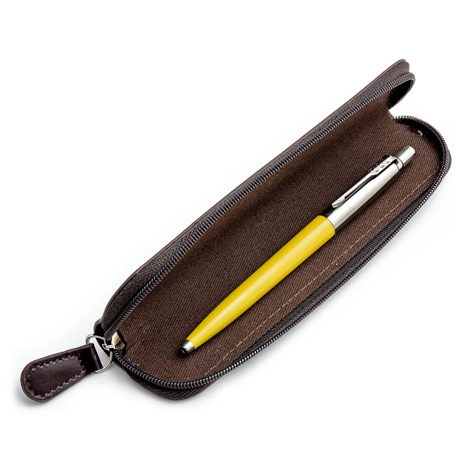 Parker Jotter Yellow dovanų rinkinys rudame dėkle