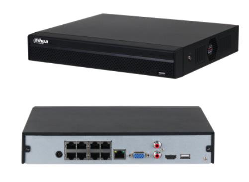IP įrašymo įrenginys 8 kam., 4K 12MP, 1HDD, 8 PoE, 160Mbps, H.265/H.264, IVS