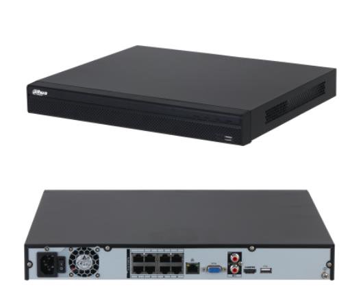 IP įrašymo įrenginys 8kam. 4K 12MP, 2HDD, H.265, 8 PoE sąsajos, 160Mbps