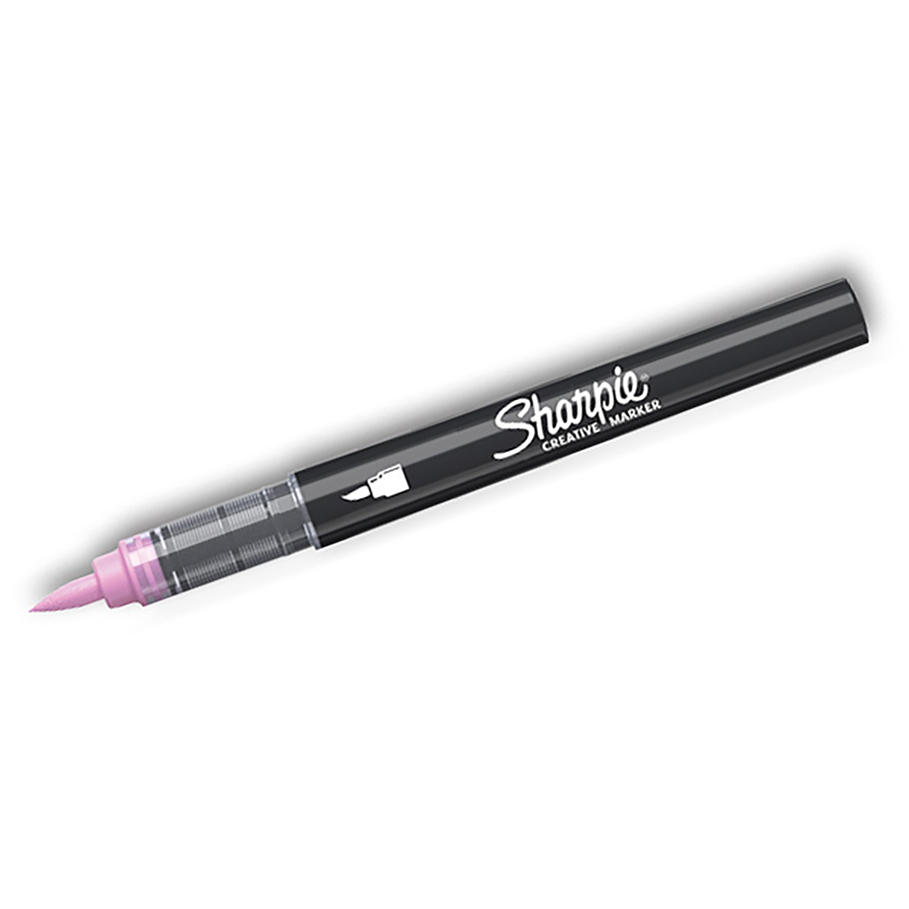 Sharpie Rose Pink (rožinės spalvos) akrilinis žymeklis su teptuko galiuku, 1 vnt. - 2218067