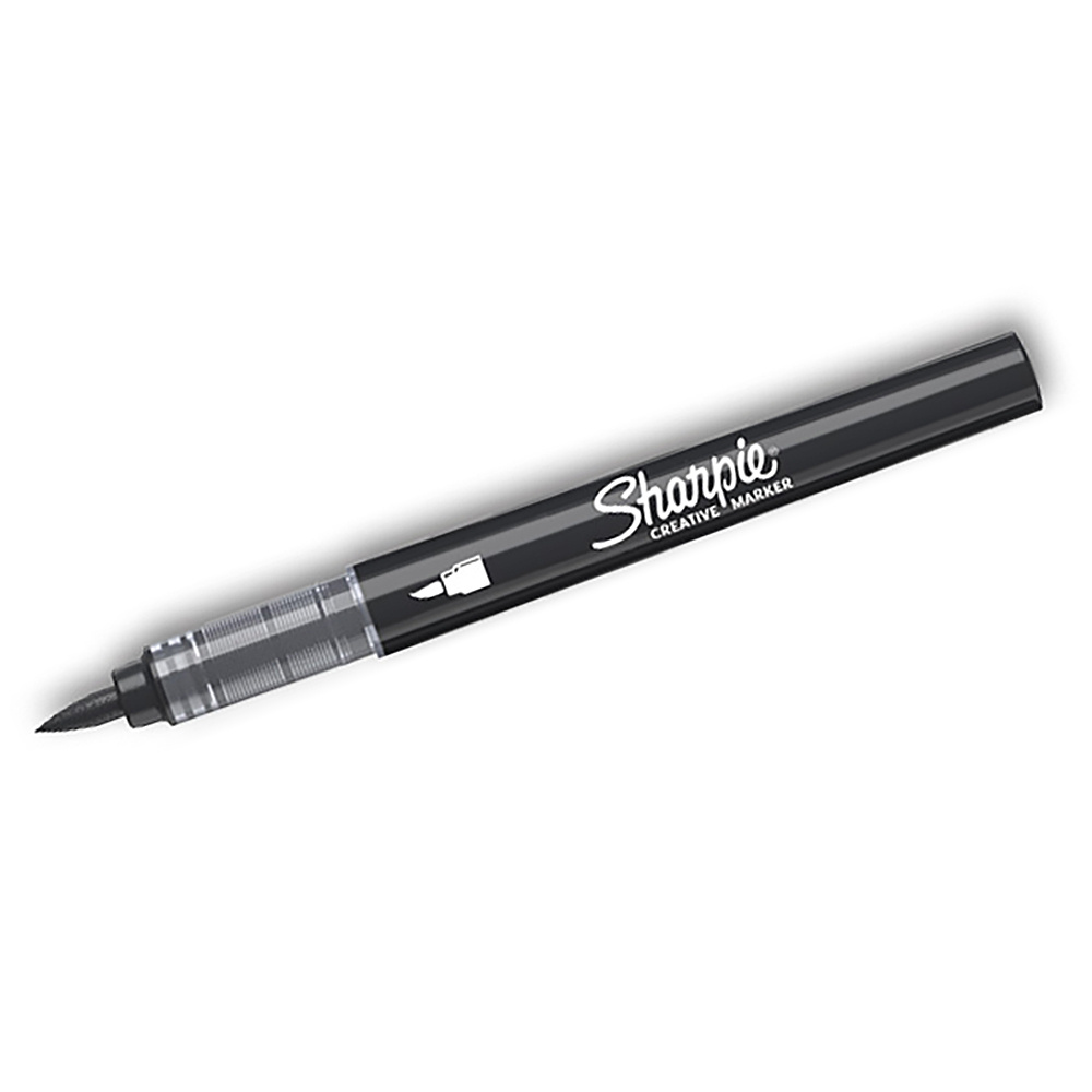 Sharpie akrilinis žymeklis Juodas (juodas) - teptuko galiukas, 1 vnt. - 2218069