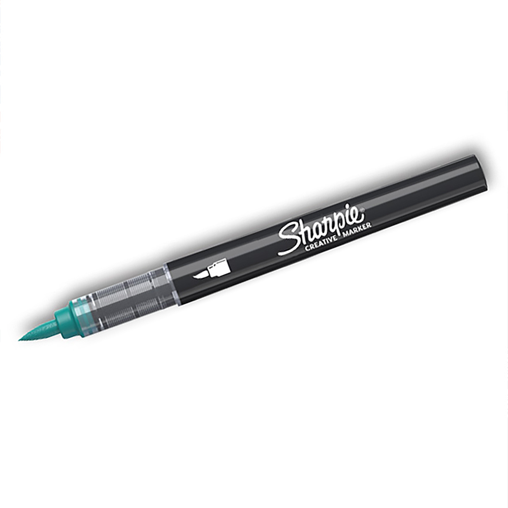Sharpie žalias akrilinis žymeklis (žalias) - su teptuko galiuku - 2218068