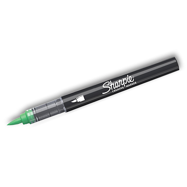 Sharpie akrilinis žymeklis Emerald Green (šviesiai žalias) - teptuko galiukas, 1 vnt. - 2218124
