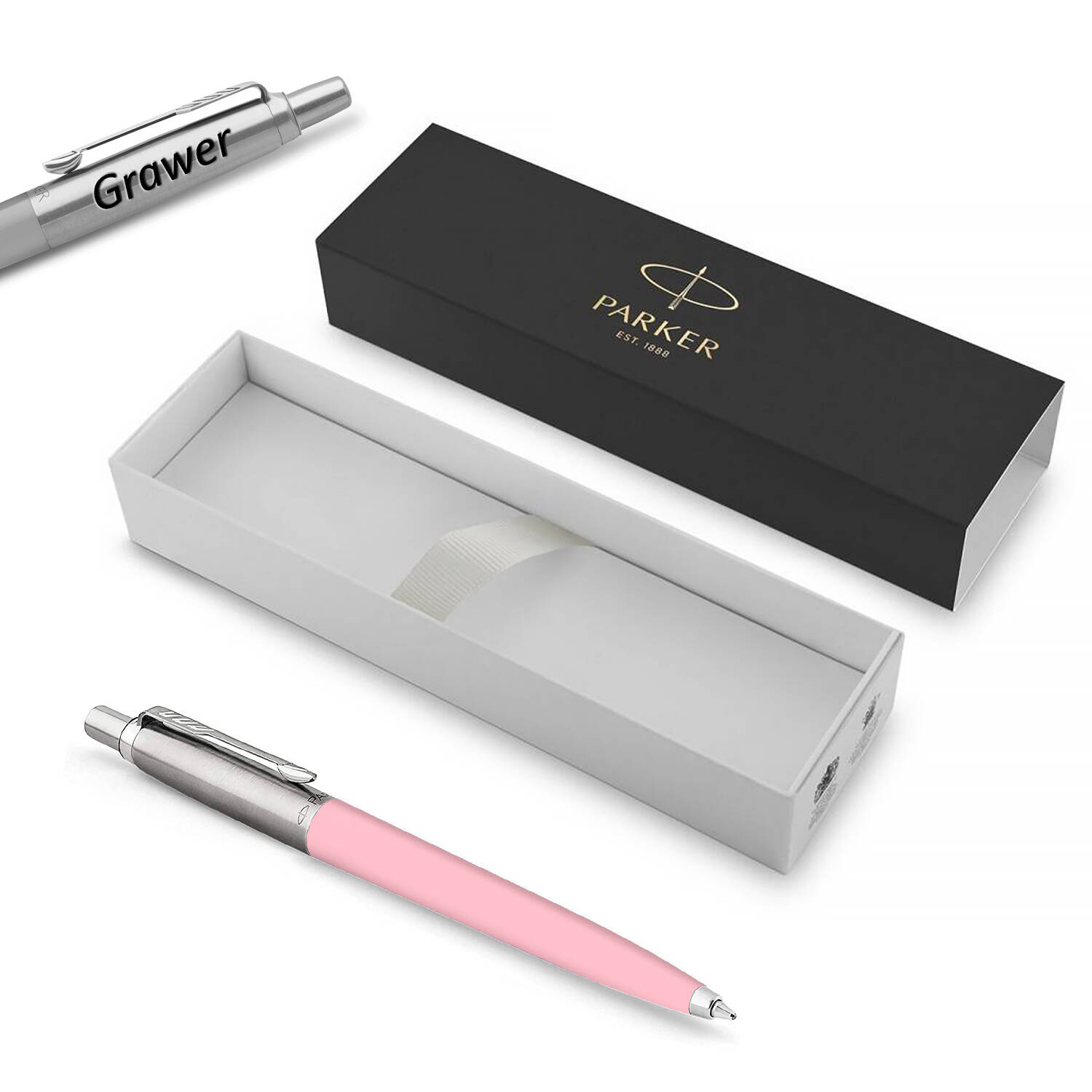 Parker Jotter Originals Pastel Baby Pink tušinukas su graviravimu