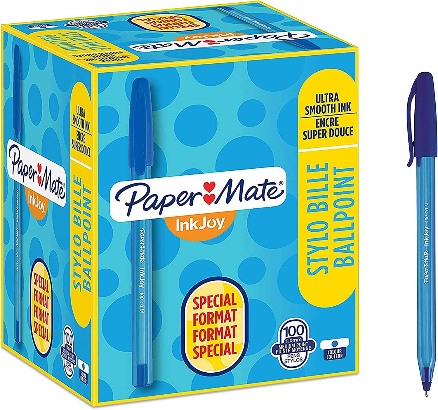 Paper Mate InkJoy tušinukai mėlyni 100 vnt. - S0977420