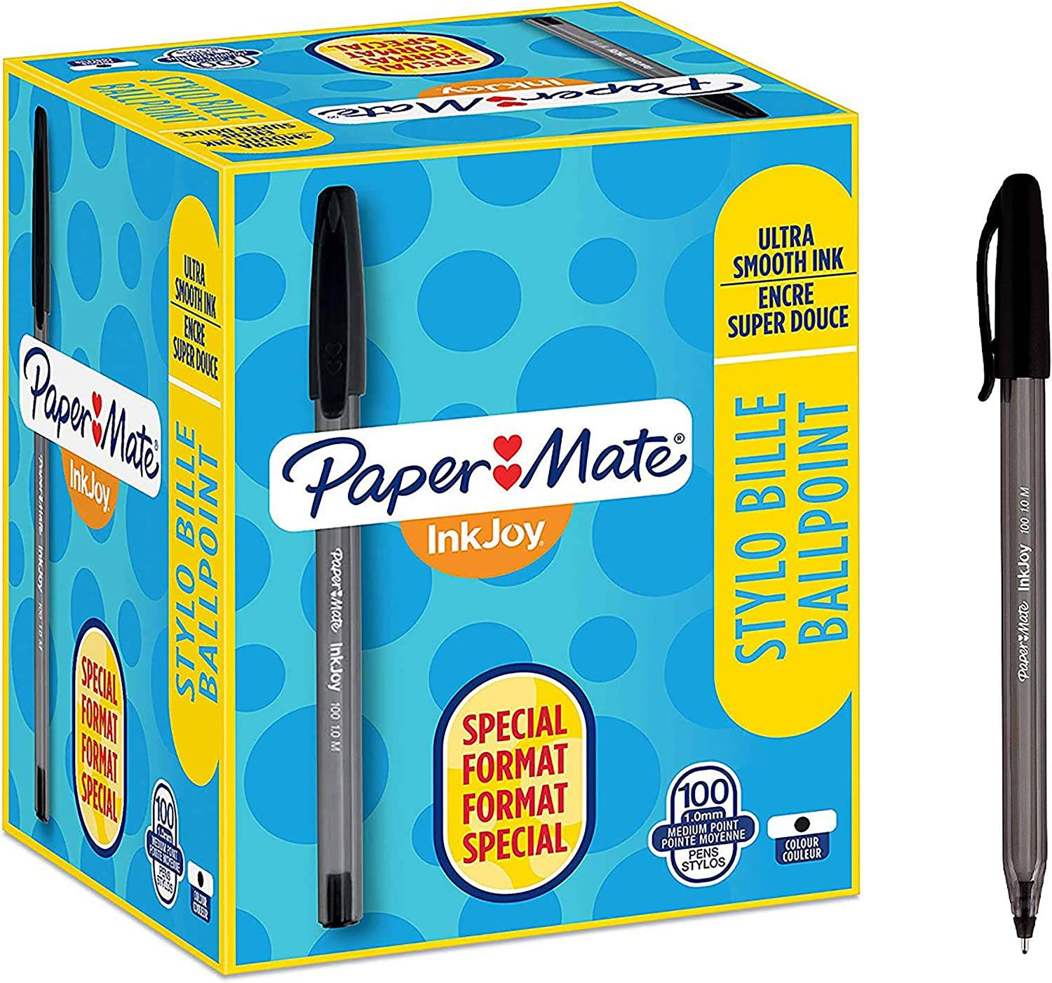Paper Mate InkJoy tušinukai juodi 100 vnt. - S0977410