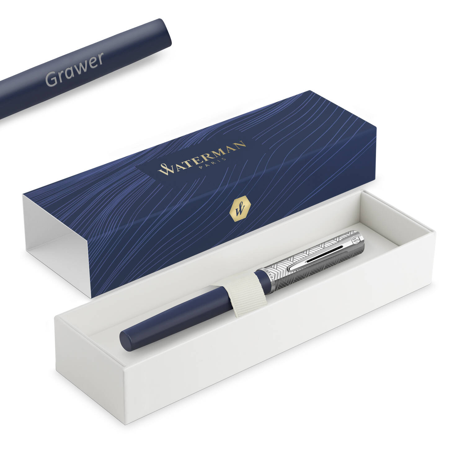 Waterman Allure Deluxe Blue (F) plunksnakotis su graviravimu