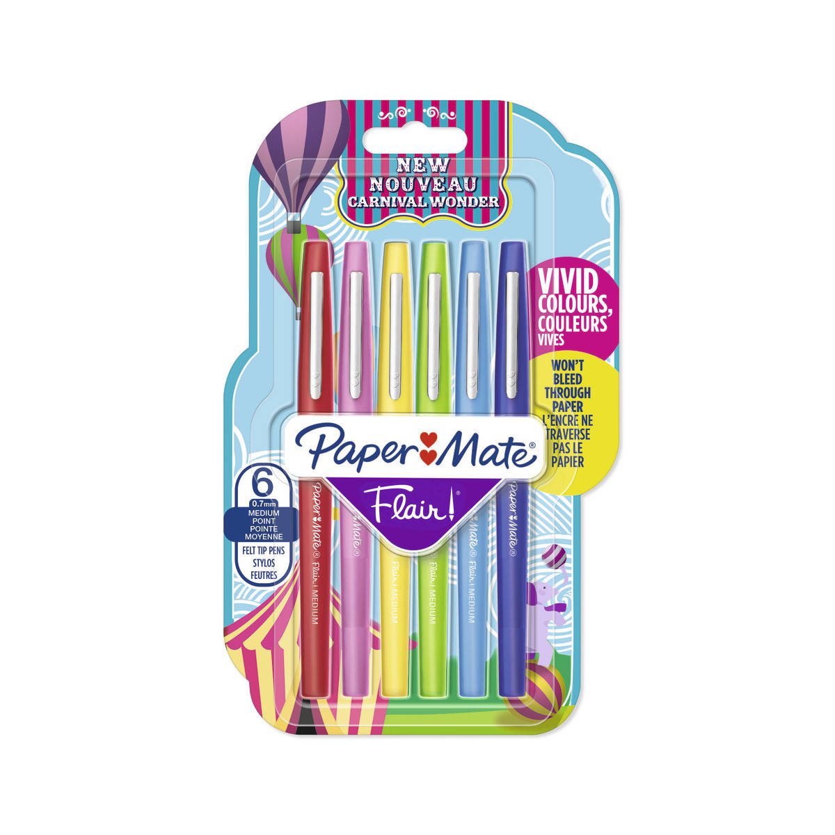 Paper Mate Flair Carnival M rašikliai 6 vnt. - 2108469