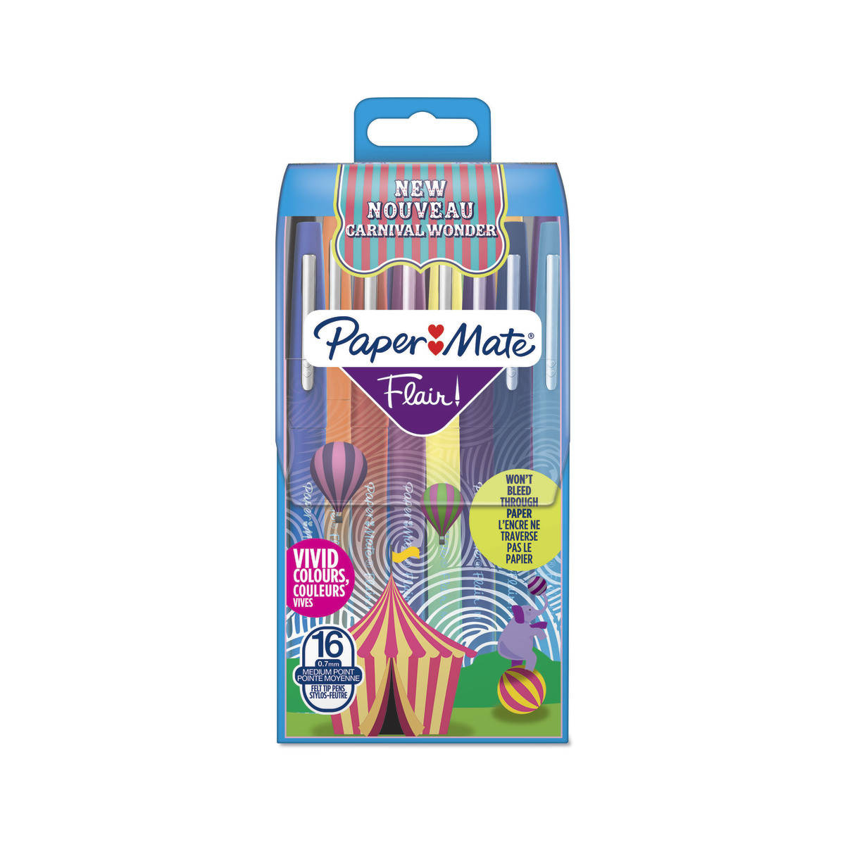 Paper Mate Flair Carnival M rašikliai 16 vnt. - 2108467
