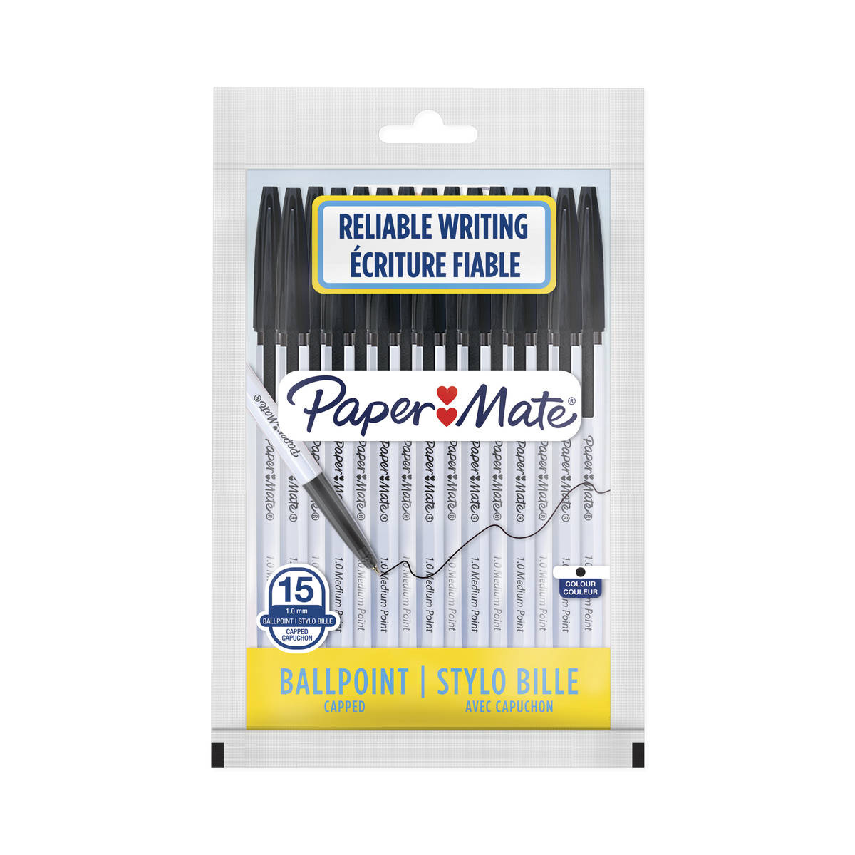 Paper Mate tušinukai 1,0 mm juodos spalvos 15 vnt. - 2108182