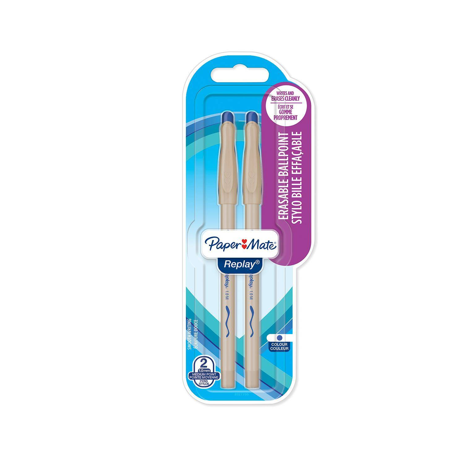 Paper Mate Replay trinamas 1,0 mm mėlynos spalvos rašiklis - 2027766