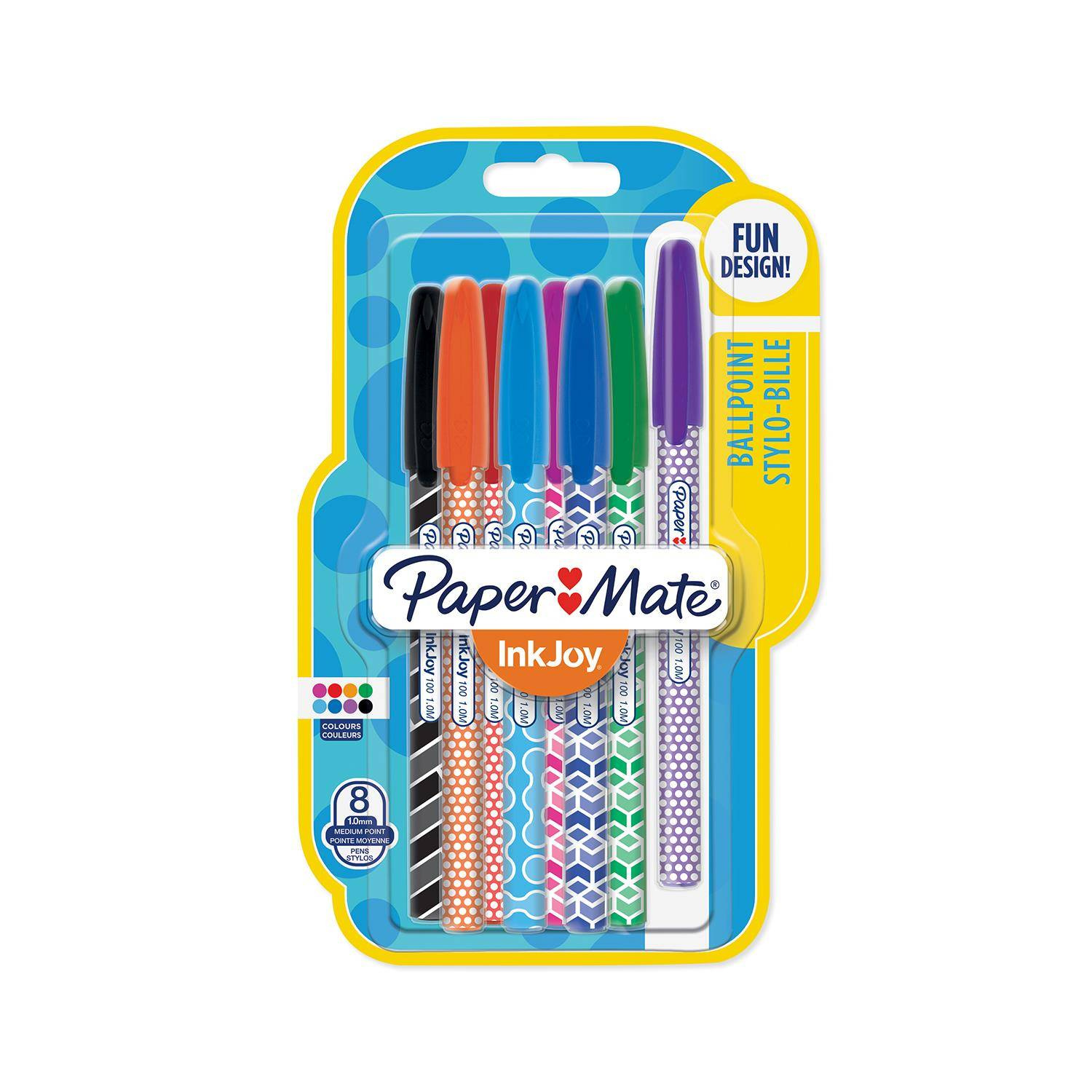Paper Mate InkJoy Wrap 8 MIX M rašikliai - 1987871