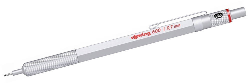 Rotring automatinis pieštukas 600 0,7 Silver - 1904444
