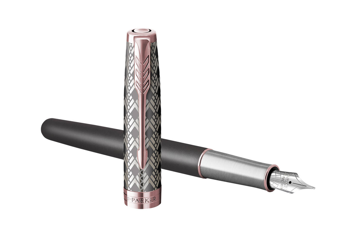 Plunksnakotis Parker Sonnet Premium Metal & Grey PGT (F) 18K - 2119788
