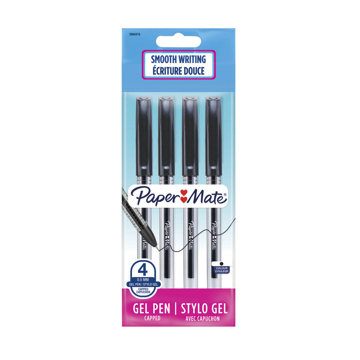 Paper Mate Jiffy gelinis tušinukas 0,5 mm juodos spalvos 4 vnt. - 2084415
