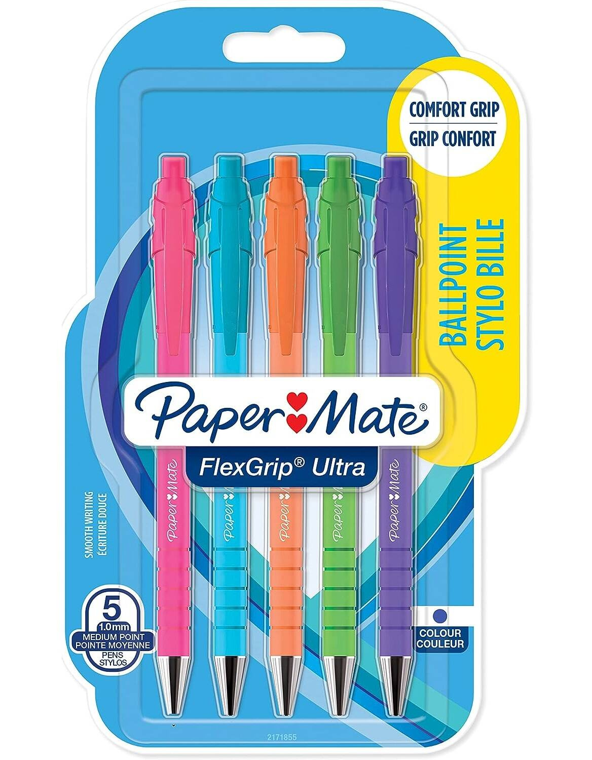 Automatiniai tušinukai Paper Mate Flexgrip Bright mėlyna 5 vnt. - 2171855
