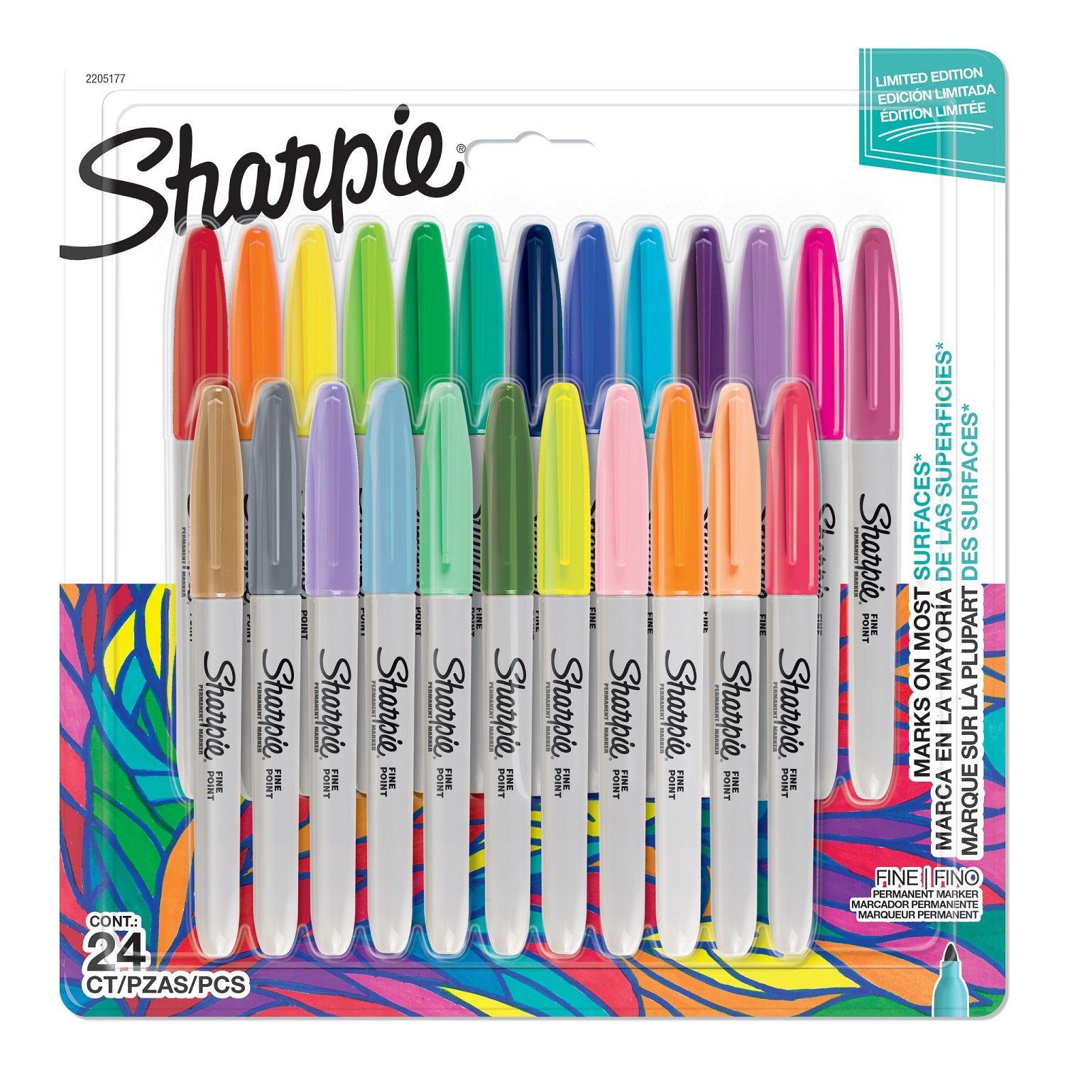 Sharpie smulkūs permanentiniai žymekliai, Mix 24 vnt. - 2205177