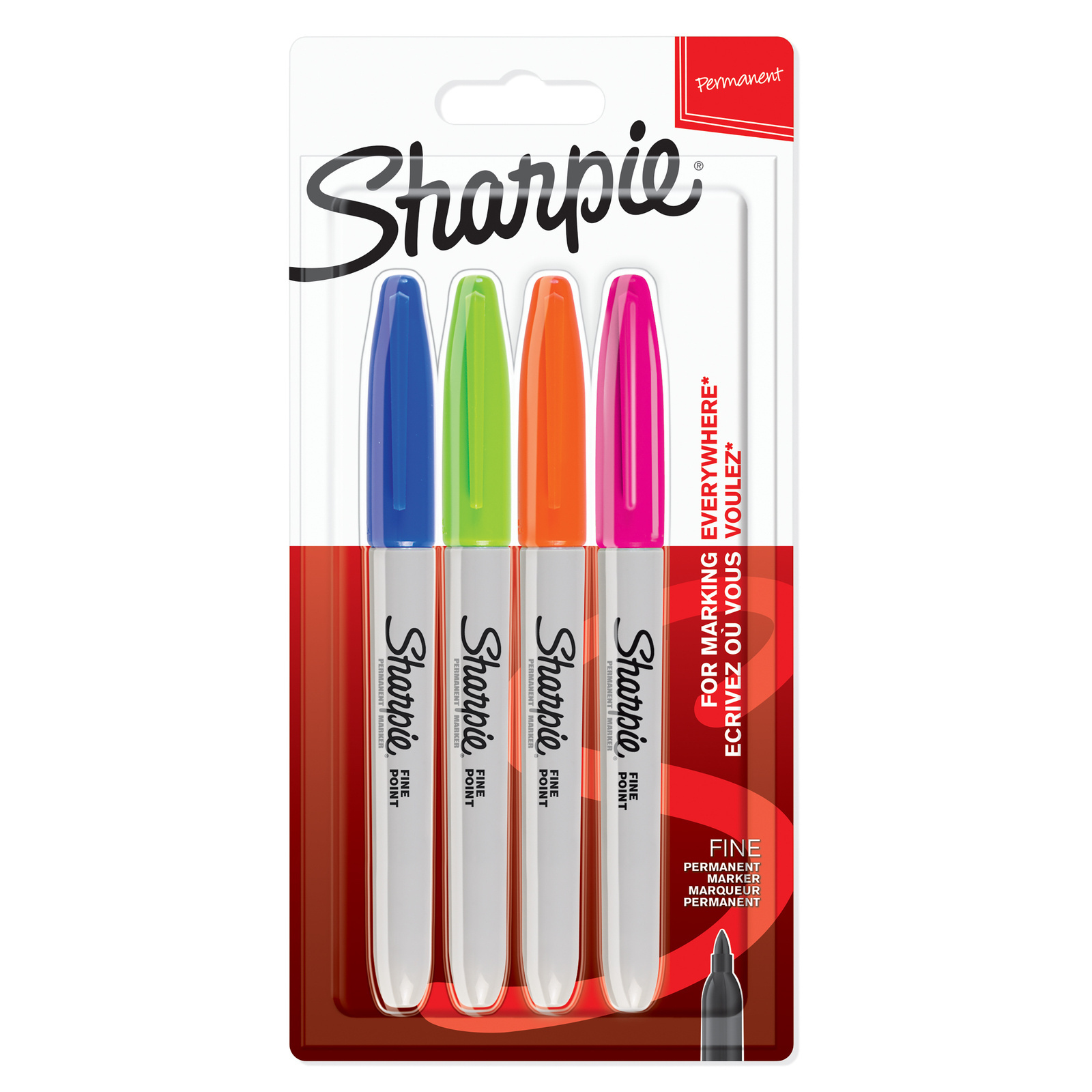 Markeriai Sharpie Fine Fun 4 vnt. - 2065403