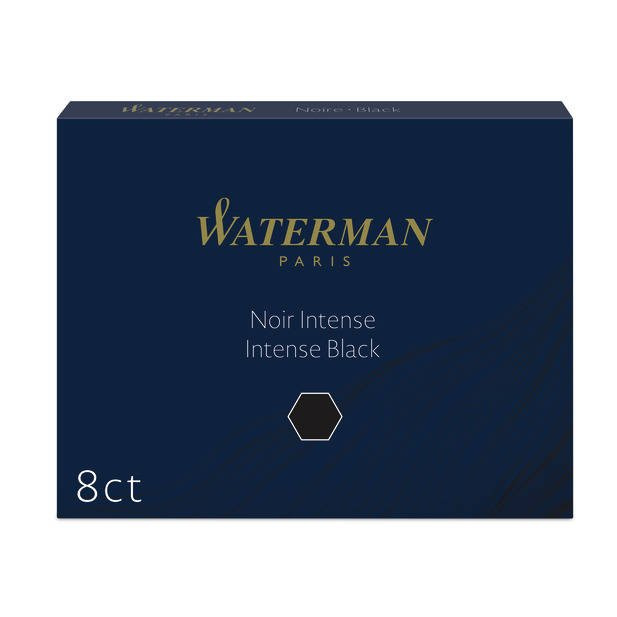 Waterman standartinės rašalo kapsulės juoda - S0110850