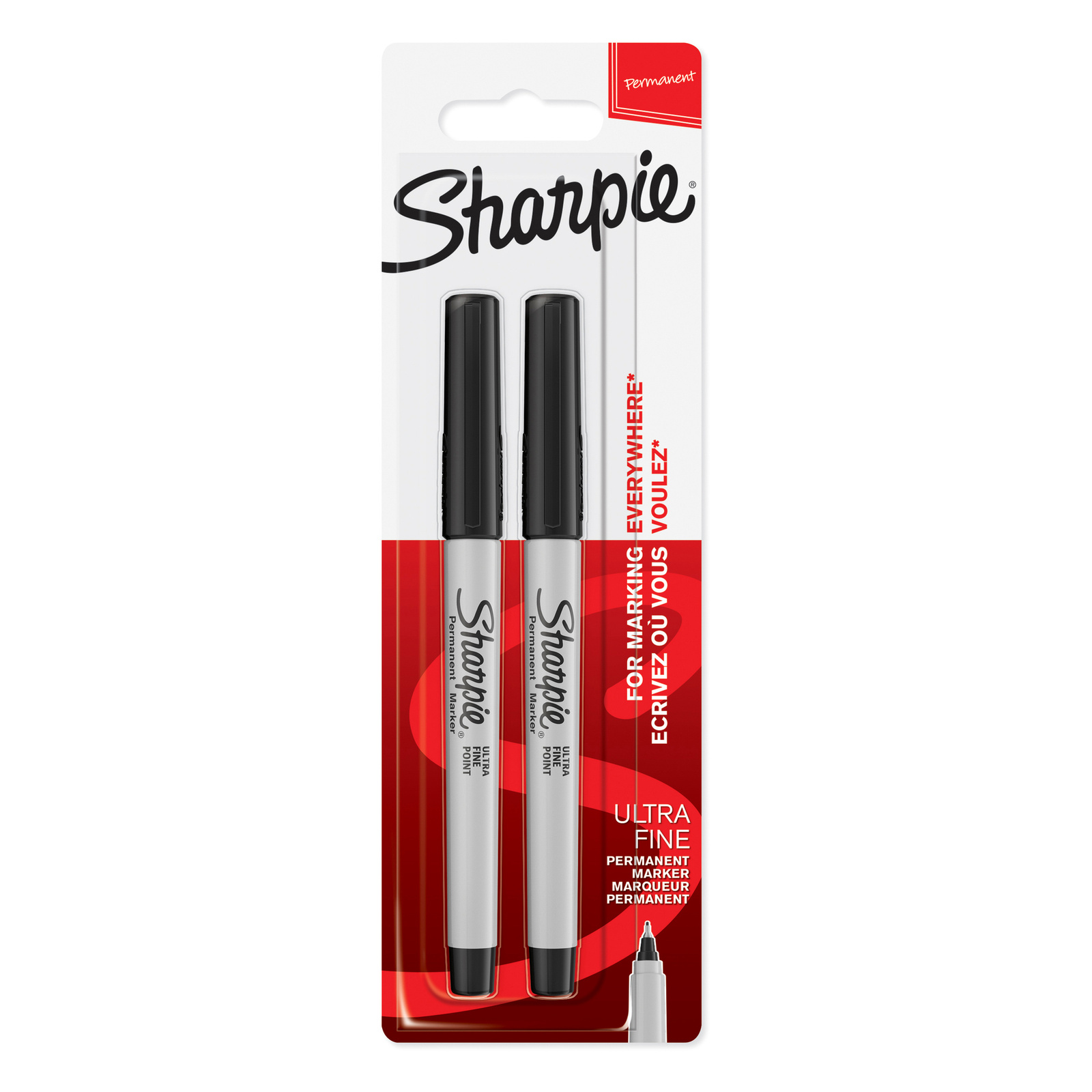 Sharpie Ultra Fine 0,5 mm juodos spalvos 2 vnt Plonaspalviai pieštukai. - 1985878