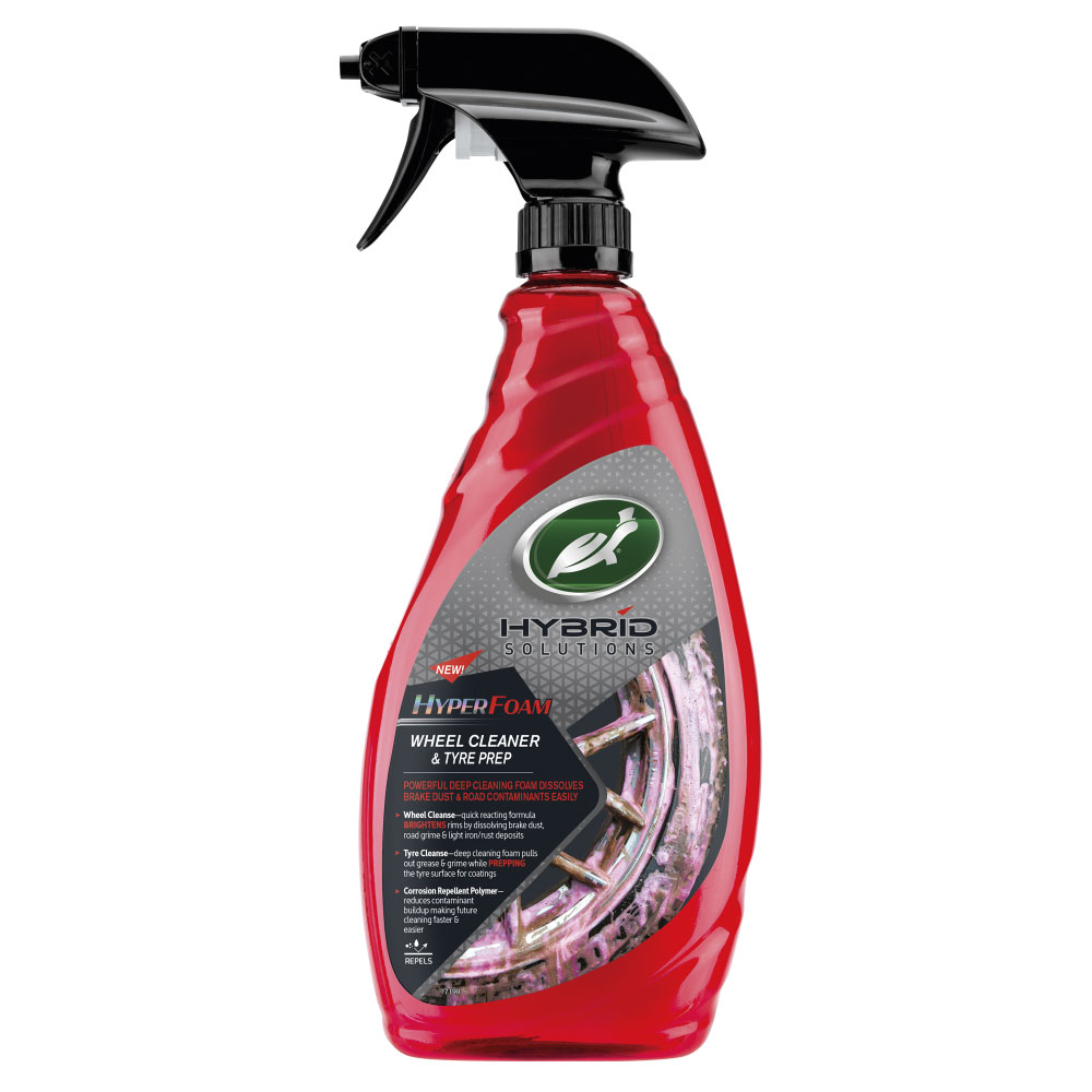 Turtle Wax Hybrid Solutions padangų ir ratlankių valiklis – Hyper Foam Wheel & Tyre Cleaner (680 ml.)
