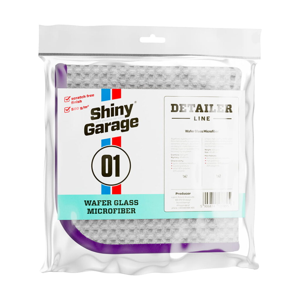 Shiny Garage Mikropluošto Šluostė Stiklui – Wafer Glass Microfiber