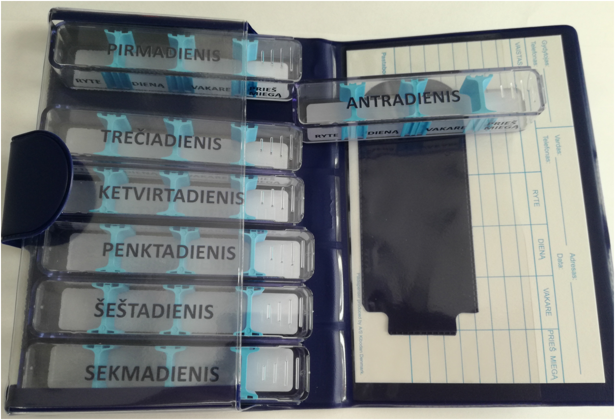 Dėžutė Tabletėms Savaitei 112K