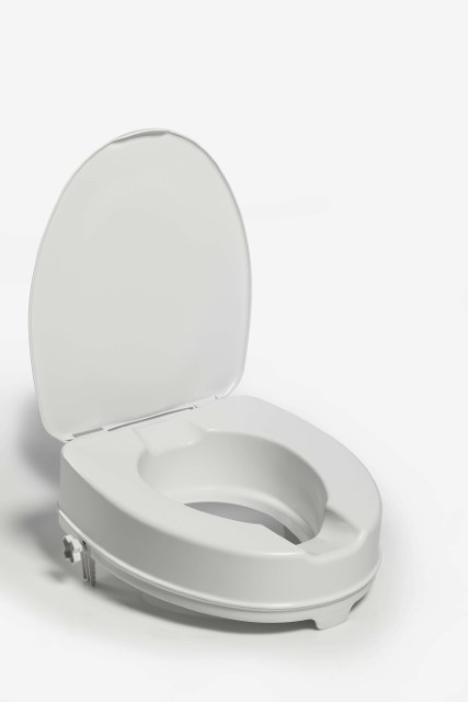 Tualeto sėdynės paaukštinimas 10 cm su dangčiu