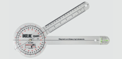 Baseline Plastic Absolute+Axis Goniometer - 360° Head - 12 inch Arms