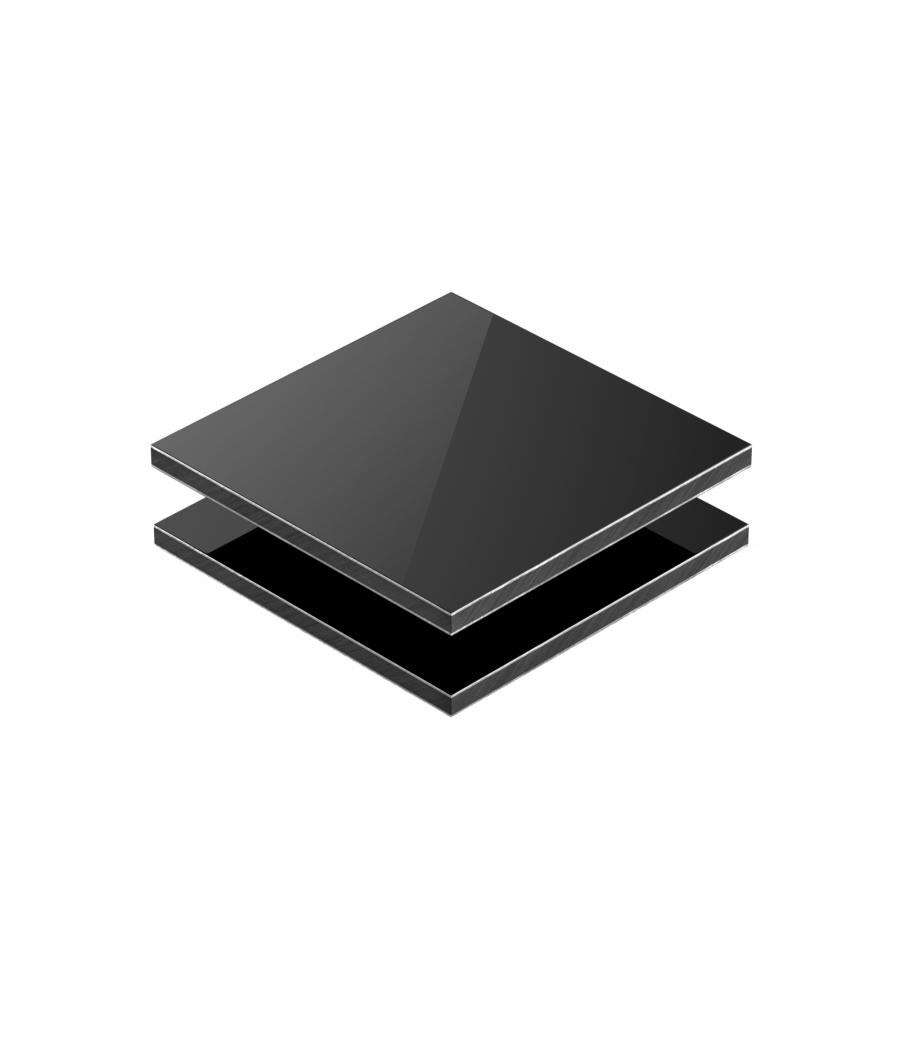 Aliuminio kompozito plokštė Light 3x1220x3100 mm, juoda