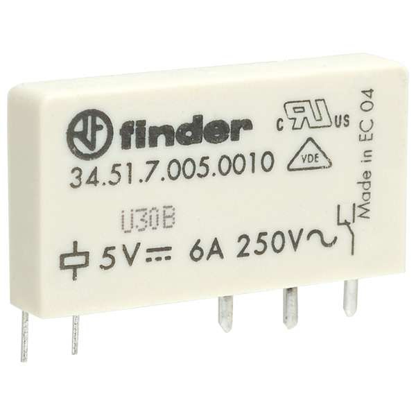 Relė 5VDC, 6A, 1CO, Finder